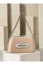 Women's Evening Clutch Bag with 10 Stones, Satin, Silver Accents, and Chain Strap—Perfect for Weddings and Engagements - 3