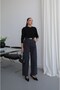 Anthracite Curved Barrel Pants