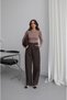Bitter Coffee High-Waisted Bell-Bottom Pants