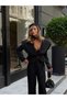 Women's Lea Double-Layer Collared Jacket and Pants Set - 3
