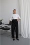 Black Curved Barrel Pants