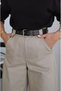 Beige Curved Barrel Pants - 5
