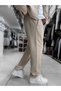 Beige Knitted Detail Pants MRK-2505 - 3