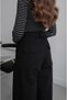 Black High-Waisted Bell-Bottom Pants - 6