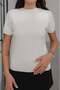 Ecru Look Short-Sleeved Sweater - 4