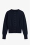 Navy Knit Set with Snap-Fastened Details - 3