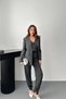 Anthracite Striped Three-Piece Set