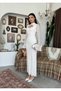 Premium Midi Dress with Lace Details - 5