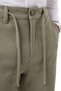 Men's Slim Fit Corded Fabric Khaki Pants – Drawstring, Stretch Cotton, Winter 2701300 - 3