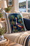 Exotic-Themed Striped Gift-Quality Digitally Printed Single Cushion Cover (1 Piece)
