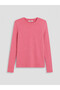 Alita City Pink Ribbed Plain Narrow & Slim Long Sleeve Women's Bodysuit - 5