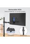 Single Monitor Arm, Tall Monitor Stand 80cm Pole, Max Load 10kg, Monitor Arm Desk Mount for 13-32 inch Screens PC Monitor Stands - Desk Mounted Monitor Mount MD6821 - 5