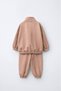 Children's Basic Sweatshirt and Sweatpants Set with Zipper - 4