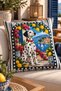 Exotic-Themed Striped Gift-Quality Digitally Printed Single Cushion Cover (1 Piece) - 3