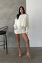 Women's Standard-Size Long-Sleeve Knit Sweater and Strapless Mini Dress Set - 5