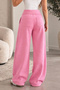 Beliska Pink 3-Ply Curled-Hem Adjustable Elastic Waistband with Pockets and Drawstring, Thick Oversized Oversized Sweatpants - 6