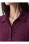 TWO MT SHOP QUALITY LCW EVERYDAY Women's Purple Tie-Detail Shirt Tunic - 3