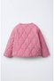 Girls' Pink Cherry Plaid Quilted Jacket - 3