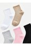 Alita City Ecru Plain 5-Piece Pack Women's Socks with a Difference - 2