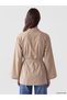 LCW Modest Brown Stand-Collar Belted Women's Shirt Tunic, Featuring the ALITA CITY Touch - 4