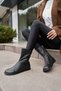 LUNO WOMEN'S BLACK GENUINE LEATHER BERFOOT-STYLE ZIP-UP BOOTS - 2