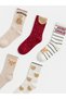 Trendy Picks from Kübra Butik: Girls' Socks with Teddy Bear Print, 5-Pack - 3