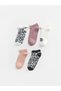 Alita City Lcw Dream Ecru Patterned 5-Piece Pack Women's Booties Socks with a Difference