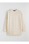 Alita City Lcw Modest Ecru Knitwear Patterned Loose & Baggy Women's Tunic with a Difference - 5