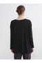 LCW Grace Black Rib Knit Plain Loose & Oversized Women's Tunic—Exclusive to ALITA CITY - 4
