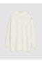Alita City Farkıyla Lcw Modest Ecru Knitwear Plain Loose & Baggy Women's Tunic