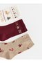Alita City Ecru Patterned 3-Pack Women's Socks with a Difference - 2