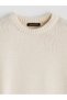 Alita City Lcw Modest Ecru Knitwear Patterned Loose & Baggy Women's Tunic with a Difference - 6