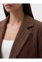 LCW STUDIO Brown Striped Standard & Regular Women's Blazer Jacket, Featuring the ALITA CITY Touch - 3