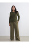 LCW Vision Khaki armure fabric straight-leg, loose & wide-leg women's pants—The ALITA CITY Difference - 2