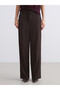 LCW Vision Brown Solid Standard & Regular Flared Women's Pants, Featuring the ALITA CITY Touch - 3