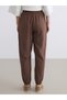 LCW Vision Brown Armure Fabric Solid Loose & Wide-Leg Women's Jogger Pants with Elasticated Hems—The ALITA CITY Difference - 4
