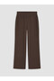 LCW Modest Brown Solid Standard & Regular Wide-Leg Women's Pants, Featuring the ALITA CITY Touch - 5
