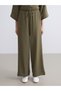 LCW Vision Khaki armure fabric straight-leg, loose & wide-leg women's pants—The ALITA CITY Difference - 3
