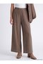 LCW Modest Brown Solid Loose & Oversized Wide-Leg Women's Pants, Featuring the ALITA CITY Touch - 2