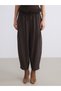 LCW Vision Brown Solid Loose & Wide-Leg Tapered-Leg Women's Pants, Featuring the ALITA CITY Touch - 2