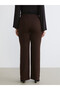 Soulife Brown Interlock Straight-Leg, Loose & Wide-Leg Women's Pants—The ALITA CITY Difference - 4
