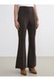 LCW Modest Brown Straight-Leg & Slim-Fit Flared Women's Pants, Featuring the ALITA CITY Touch - 5
