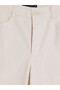 LCW Vision Ecru Velvet Straight-Leg & Slim-Fit Flared Women's Pants, Featuring the ALITA CITY Touch - 6