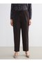 LCW Vision Brown Polyviscose Straight-Leg "Carrot" Cut Tapered-Leg Women's Pants—The ALITA CITY Difference - 6
