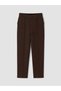 LCW Curve Brown Straight-Leg Comfort & Relax Tapered-Leg Women's Pants, Featuring the ALITA CITY Touch - 3