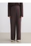 LCW Modest Brown Solid Loose & Oversized Wide-Leg Women's Pants, Featuring the ALITA CITY Touch - 2