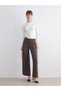 LCWAIKIKI Classic Brown Solid Loose & Wide-Leg Women's Pants, Featuring the ALITA CITY Touch
