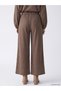 LCW Modest Brown Solid Loose & Oversized Wide-Leg Women's Pants, Featuring the ALITA CITY Touch - 4