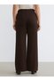 Soulife Brown Interlock Straight-Leg, Loose & Wide-Leg Women's Pants—The ALITA CITY Difference - 4