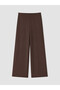 LCW EVERYDAY Brown Solid Standard & Regular Wide-Leg Women's Pants, Featuring the ALITA CITY Touch - 5